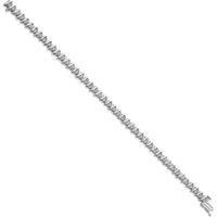 Sterling Silver Rhodium-Plated Diamond Bracelet with 44 Round Diamonds - 0.24 Carat Total Diamond Weight by Lumare Gioia