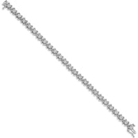 Sterling Silver Rhodium-Plated Diamond Tennis Bracelet - 0.25 Carat Total Diamond Weight by Lumare Gioia