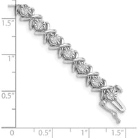 Sterling Silver Rhodium-Plated Diamond Tennis Bracelet - 0.25 Carat Total Diamond Weight by Lumare Gioia