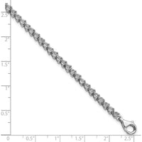 Sterling Silver Rhodium-Plated Diamond Tennis Bracelet - 0.25 Carat Total Diamond Weight by Lumare Gioia
