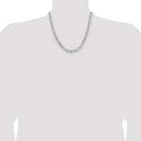 Sterling Silver Rhodium-Plated Paperclip Chain Necklace - 20" Length by Lumare Gioia