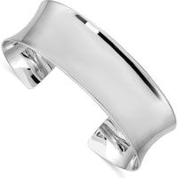Sterling Silver Rhodium-Plated Polished 20mm Cuff Bangle by Lumare Gioia