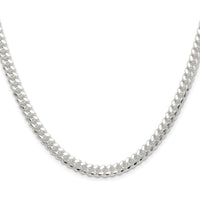 Sterling Silver Rhodium-Plated Polished 22" Domed Curb Chain Necklace - 5.7mm Width by Lumare Gioia