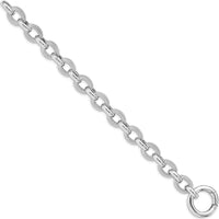 Sterling Silver Rhodium Plated Polished Textured Fancy Link Bracelet - 7.25" Length by Lumare Gioia