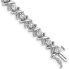 Sterling Silver Rhodium Plated Tennis Bracelet with 25 Round Diamonds - 0.50 Carat Total Diamond Weight by Lumare Gioia