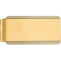 Sterling Silver Satin Gold-Plated Money Clip with Milgrain Detailing by Lumare Gioia