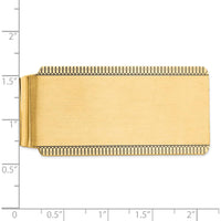 Sterling Silver Satin Gold-Plated Money Clip with Milgrain Detailing by Lumare Gioia