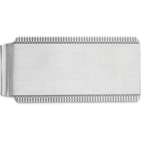 Sterling Silver Satin Rhodium-Plated Front Money Clip - Engravable Accessory for Men by Lumare Gioia