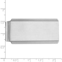 Sterling Silver Satin Rhodium-Plated Front Money Clip - Engravable Accessory for Men by Lumare Gioia