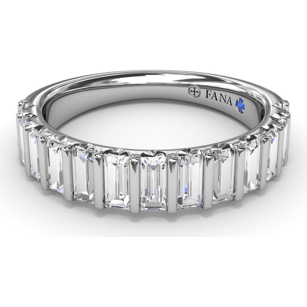 Straight Baguette Diamond Band with Emerald Cut Diamonds by Fana - 1.35 Carat Total Diamond Weight