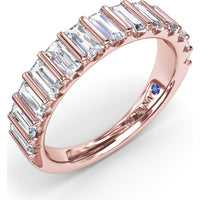 Straight Baguette Diamond Band with Emerald Cut Diamonds by Fana - 1.35 Carat Total Diamond Weight