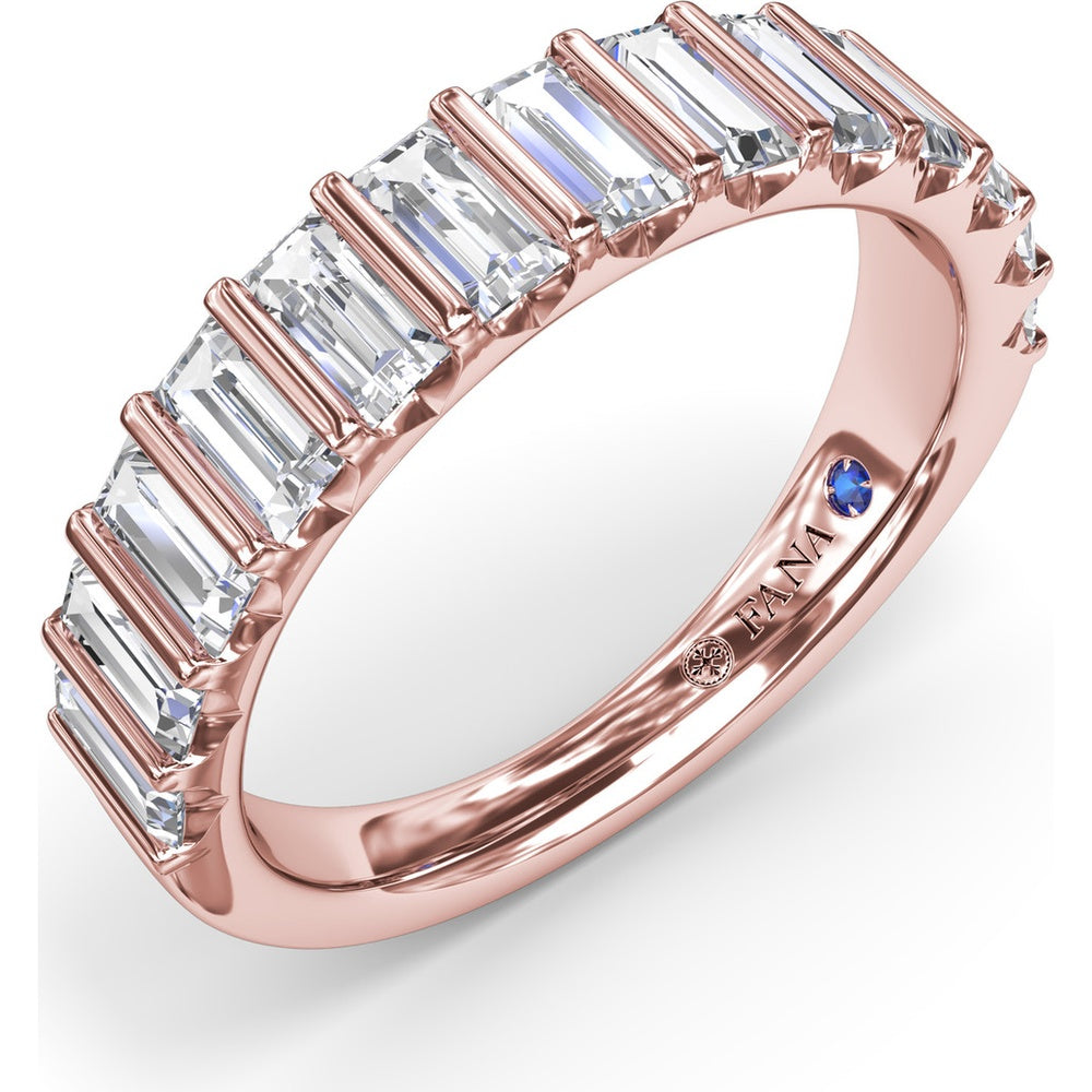 Straight Baguette Diamond Band with Emerald Cut Diamonds by Fana - 1.35 Carat Total Diamond Weight