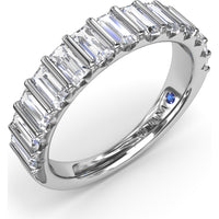 Straight Baguette Diamond Band with Emerald Cut Diamonds by Fana - 1.35 Carat Total Diamond Weight