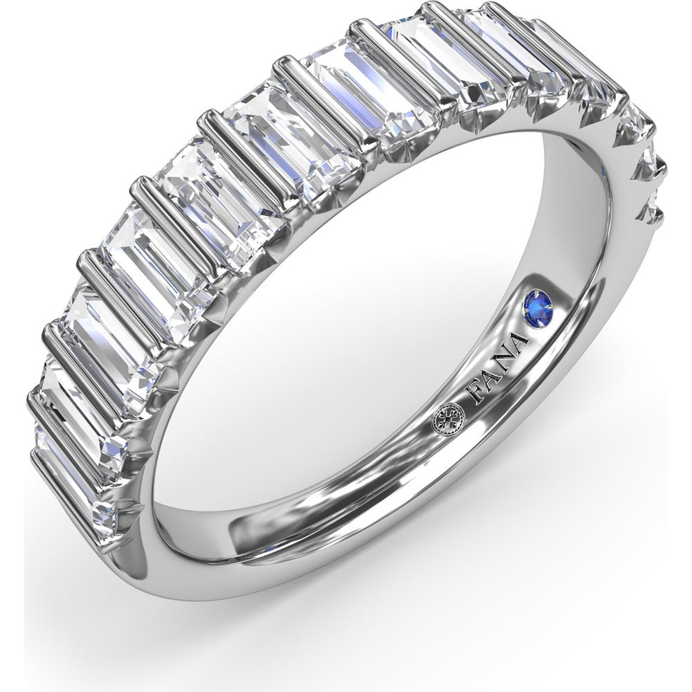 Straight Baguette Diamond Band with Emerald Cut Diamonds by Fana - 1.35 Carat Total Diamond Weight
