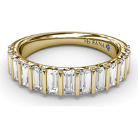 Straight Baguette Diamond Band with Emerald Cut Diamonds by Fana - 1.35 Carat Total Diamond Weight