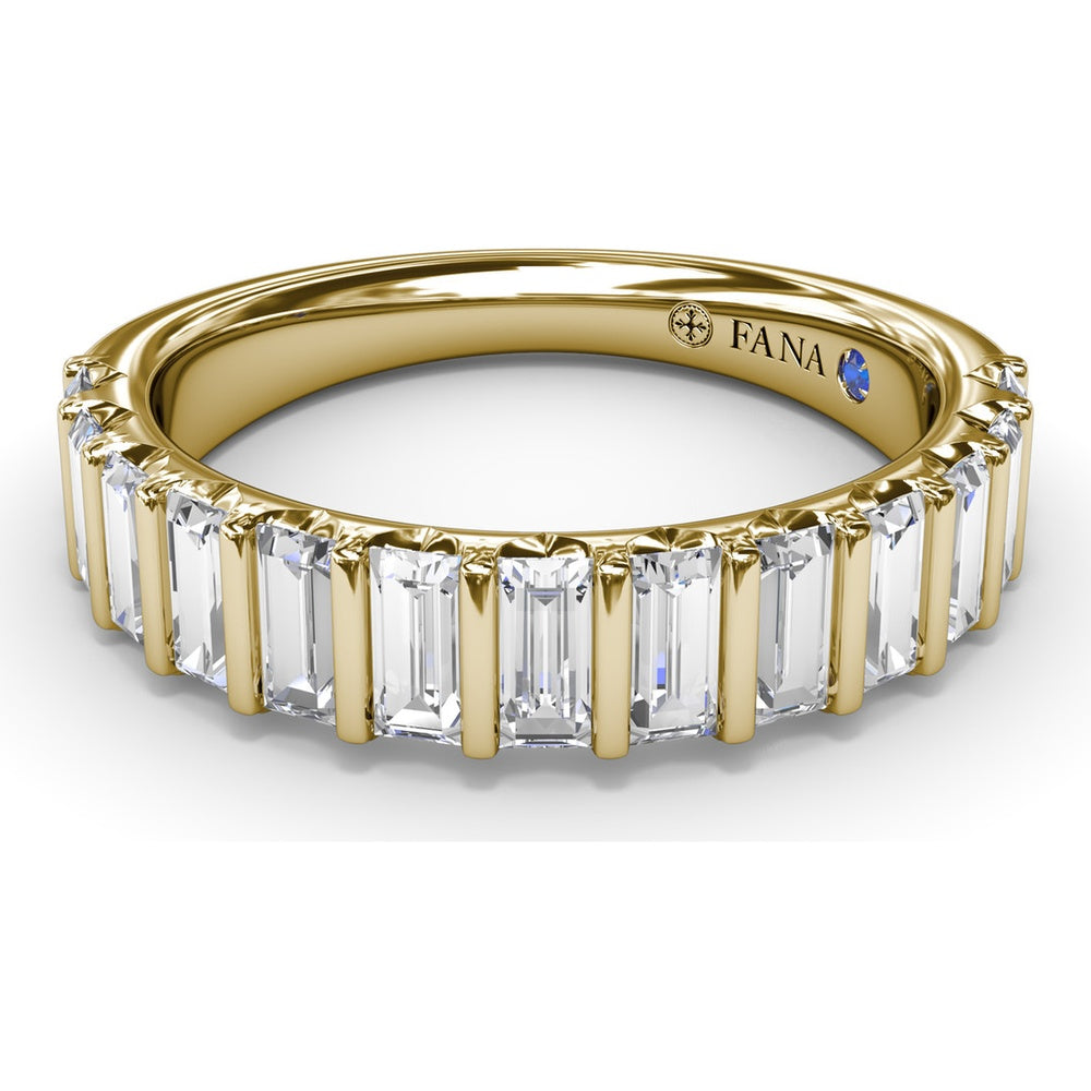 Straight Baguette Diamond Band with Emerald Cut Diamonds by Fana - 1.35 Carat Total Diamond Weight