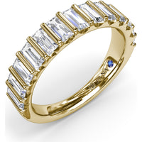 Straight Baguette Diamond Band with Emerald Cut Diamonds by Fana - 1.35 Carat Total Diamond Weight