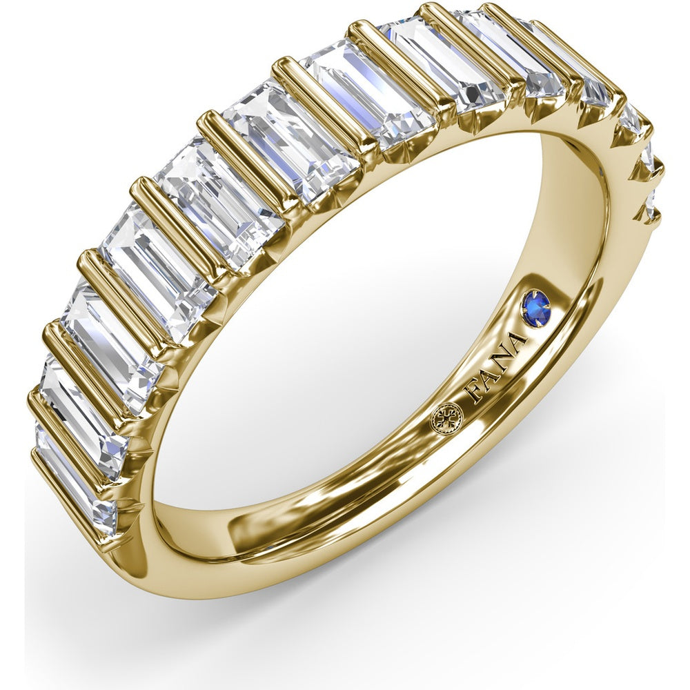 Straight Baguette Diamond Band with Emerald Cut Diamonds by Fana - 1.35 Carat Total Diamond Weight