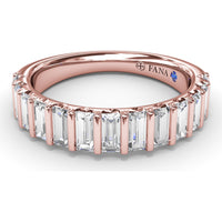 Straight Baguette Diamond Band with Emerald Cut Diamonds by Fana - 1.35 Carat Total Diamond Weight
