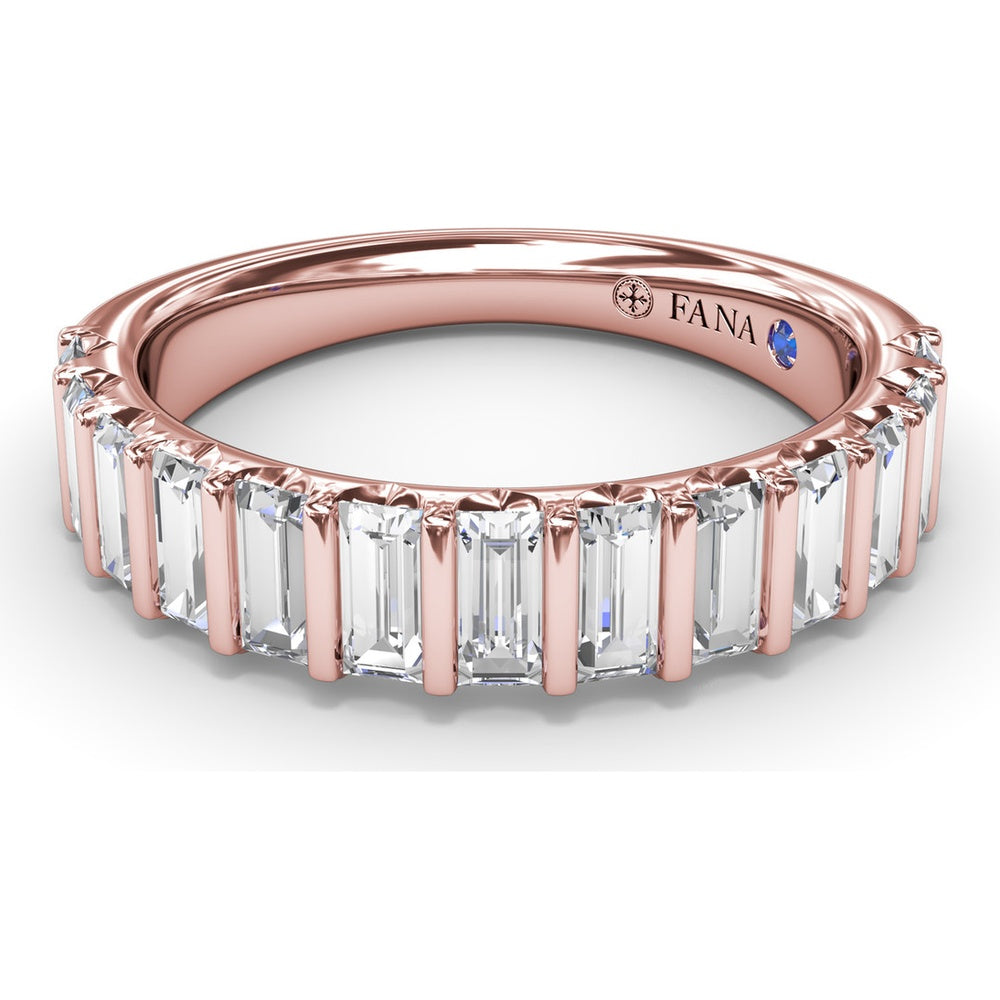 Straight Baguette Diamond Band with Emerald Cut Diamonds by Fana - 1.35 Carat Total Diamond Weight