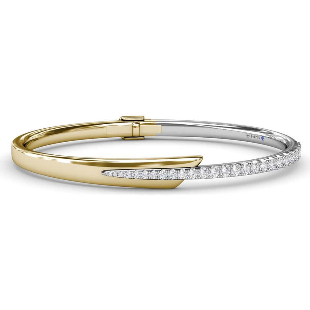 Sylk Bangle with Pavé-Set Round Diamonds by Fana - 1.21 Carat Total Diamond Weight