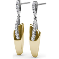 Sylk Drop Earrings with Pavé Set Round Diamonds by Fana - 0.31 Carat Total Diamond Weight