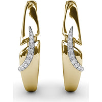 Sylk Hoop Earrings with Pavé Set Round Diamonds by Fana - 0.11 Carat Total Diamond Weight