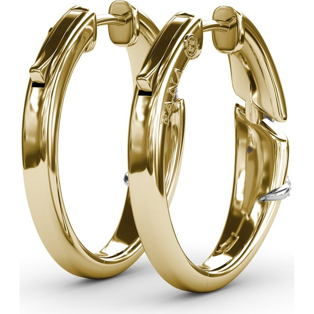 Sylk Hoop Earrings with Pavé Set Round Diamonds by Fana - 0.11 Carat Total Diamond Weight