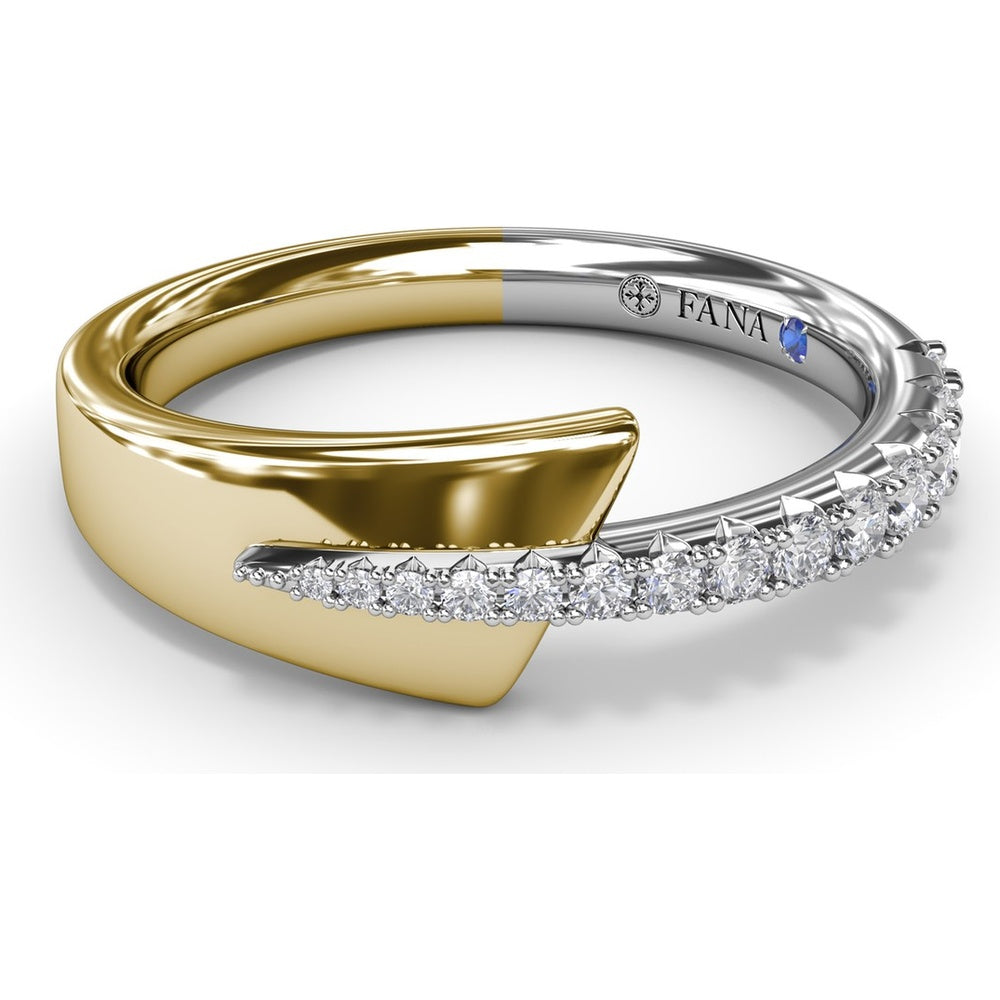Sylk Openwork Band with Pavé Set Round Diamonds by Fana - 0.22 Carat Total Diamond Weight