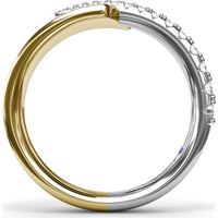 Sylk Openwork Band with Pavé Set Round Diamonds by Fana - 0.22 Carat Total Diamond Weight