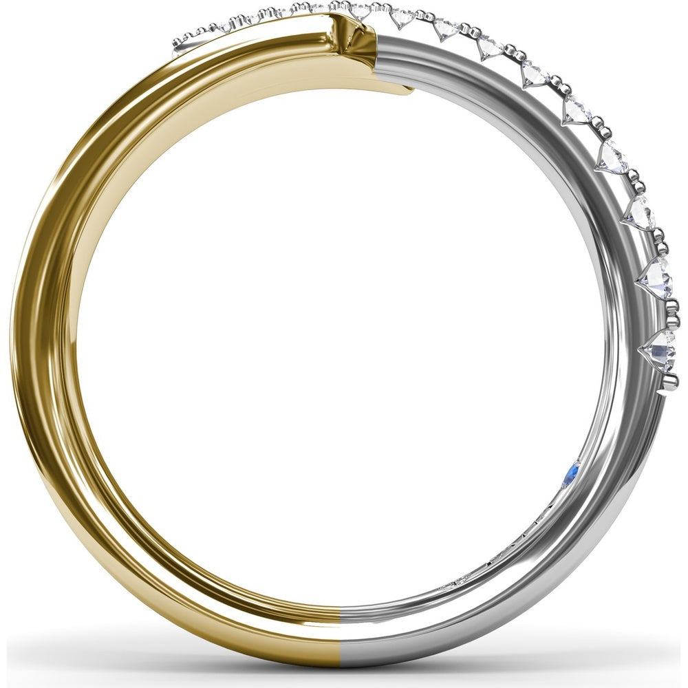 Sylk Openwork Band with Pavé Set Round Diamonds by Fana - 0.22 Carat Total Diamond Weight