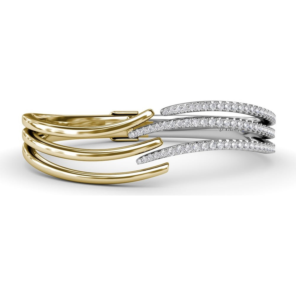 Sylk Openwork Bangle with Pavé-Set Round Diamonds by Fana - 2.24 Carat Total Diamond Weight