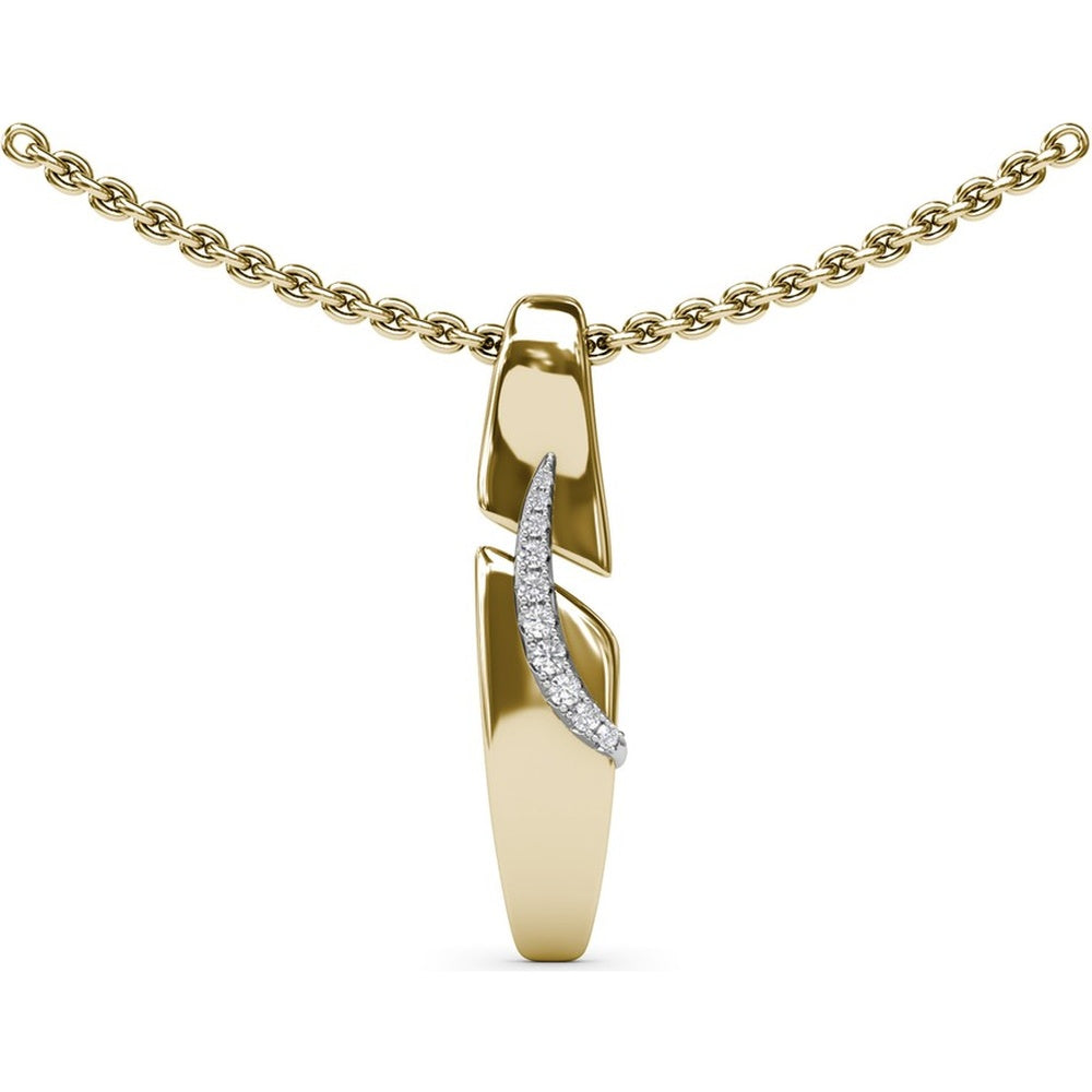 Sylk Pendant with Pavé-Set Round Diamonds by Fana - 0.09 Carat Total Diamond Weight