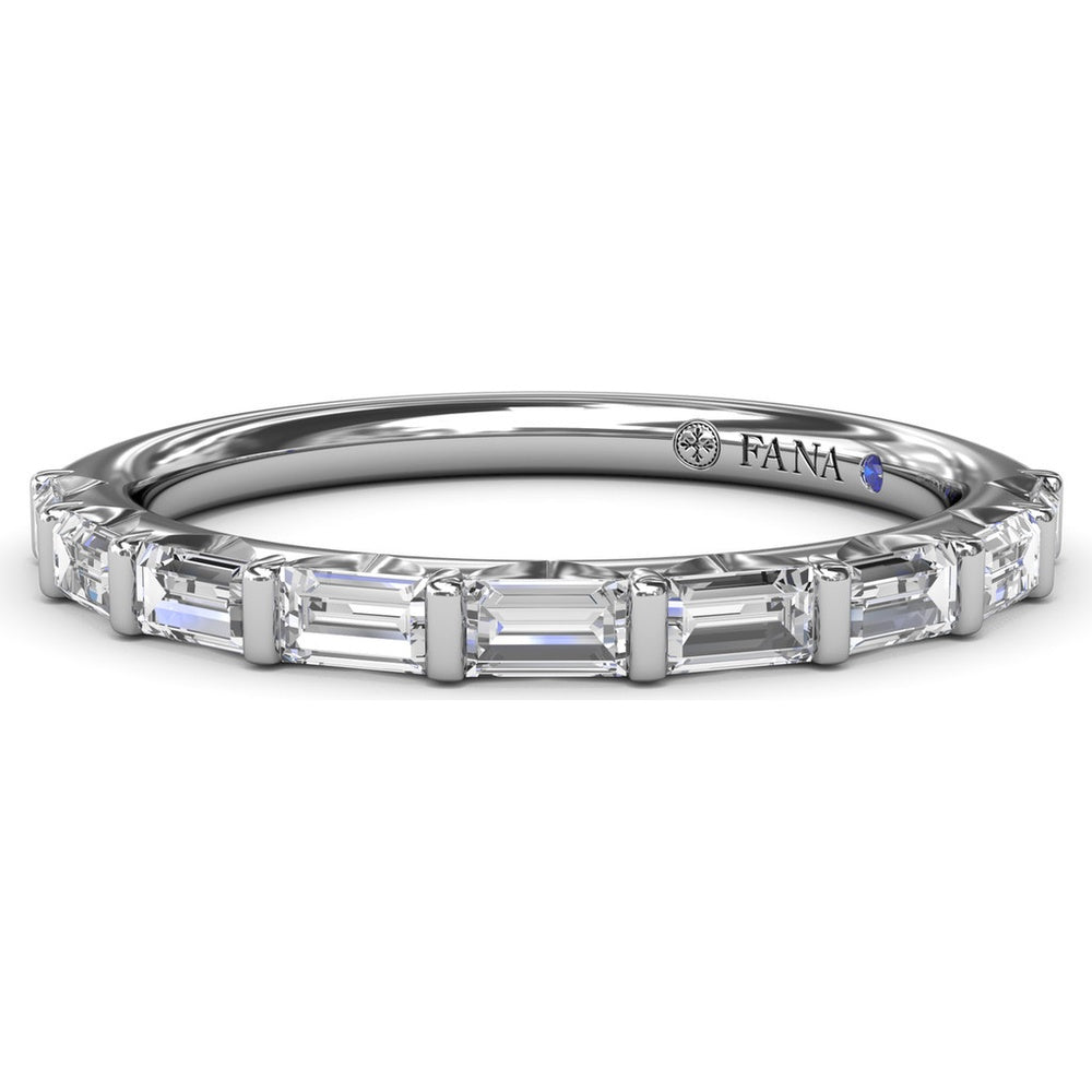 Tapered Baguette Diamond Wedding Band by Fana - 0.64 Carat Total Diamond Weight