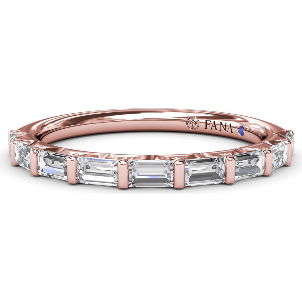 Tapered Baguette Diamond Wedding Band by Fana - 0.64 Carat Total Diamond Weight