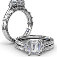 Tapered Baguette Diamond Wedding Band by Fana - 0.64 Carat Total Diamond Weight