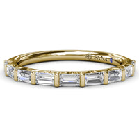 Tapered Baguette Diamond Wedding Band by Fana - 0.64 Carat Total Diamond Weight