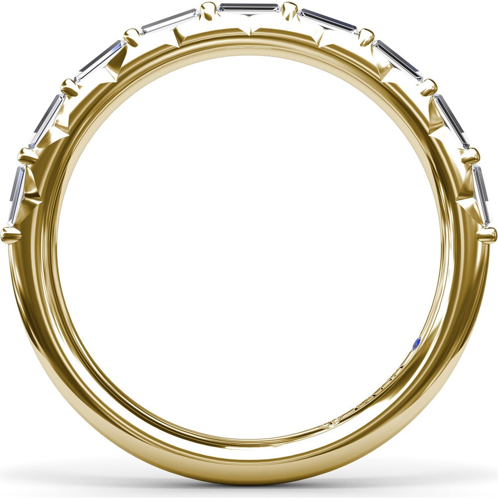 Tapered Baguette Diamond Wedding Band by Fana - 0.64 Carat Total Diamond Weight