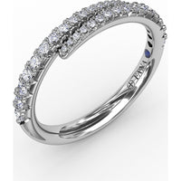 Tapered Bypass French Pavé Diamond Band by Fana - 0.32 Carat Total Diamond Weight
