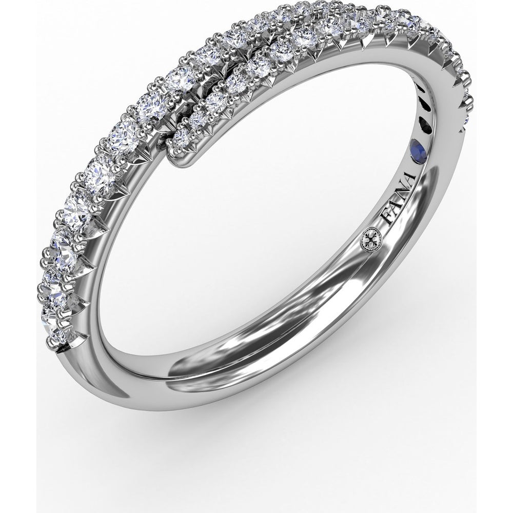 Tapered Bypass French Pavé Diamond Band by Fana - 0.32 Carat Total Diamond Weight