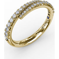 Tapered Bypass French Pavé Diamond Band by Fana - 0.32 Carat Total Diamond Weight