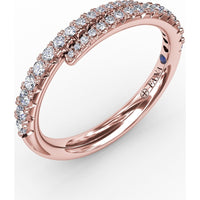 Tapered Bypass French Pavé Diamond Band by Fana - 0.32 Carat Total Diamond Weight