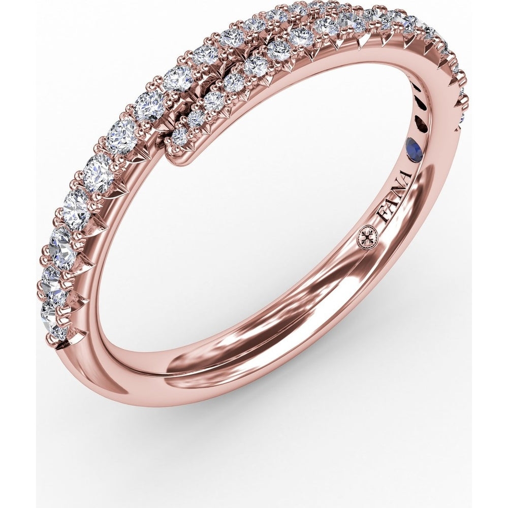 Tapered Bypass French Pavé Diamond Band by Fana - 0.32 Carat Total Diamond Weight