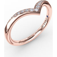 Tapered Shared-Prong Chevron Diamond Band by Fana - 0.10 Carat Total Diamond Weight