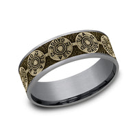 The 12 Gauge Men's Wedding Band in Grey Tantalum and 14K Yellow Gold - 7.5mm Width by Brook and Branch