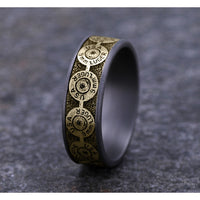 The 9Mm Men's Wedding Band in Grey Tantalum and 14K Yellow Gold - 7.5mm Width by Brook and Branch