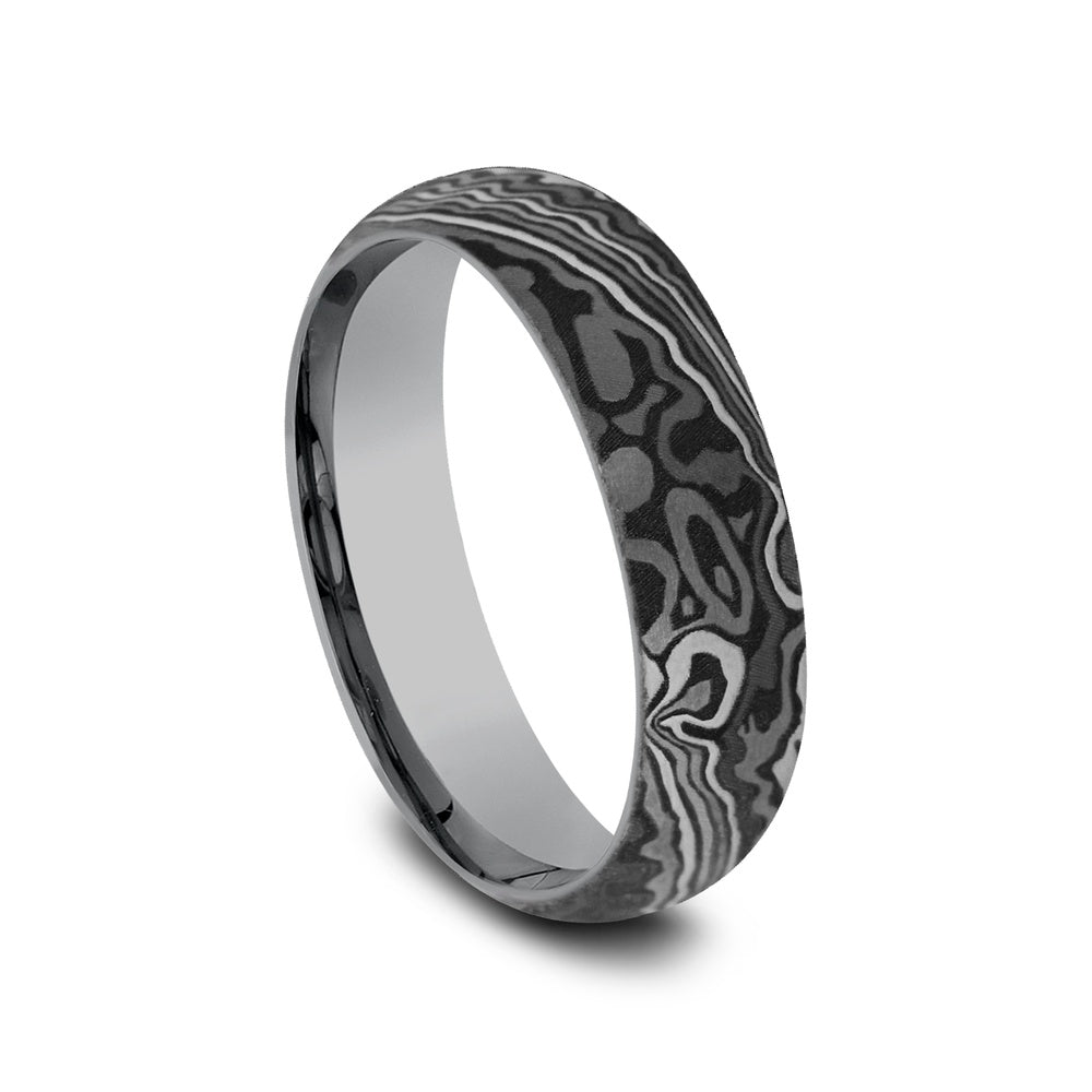 The Acid Etch Men's Wedding Band in Grey Tantalum - 6mm Width by Tantalum