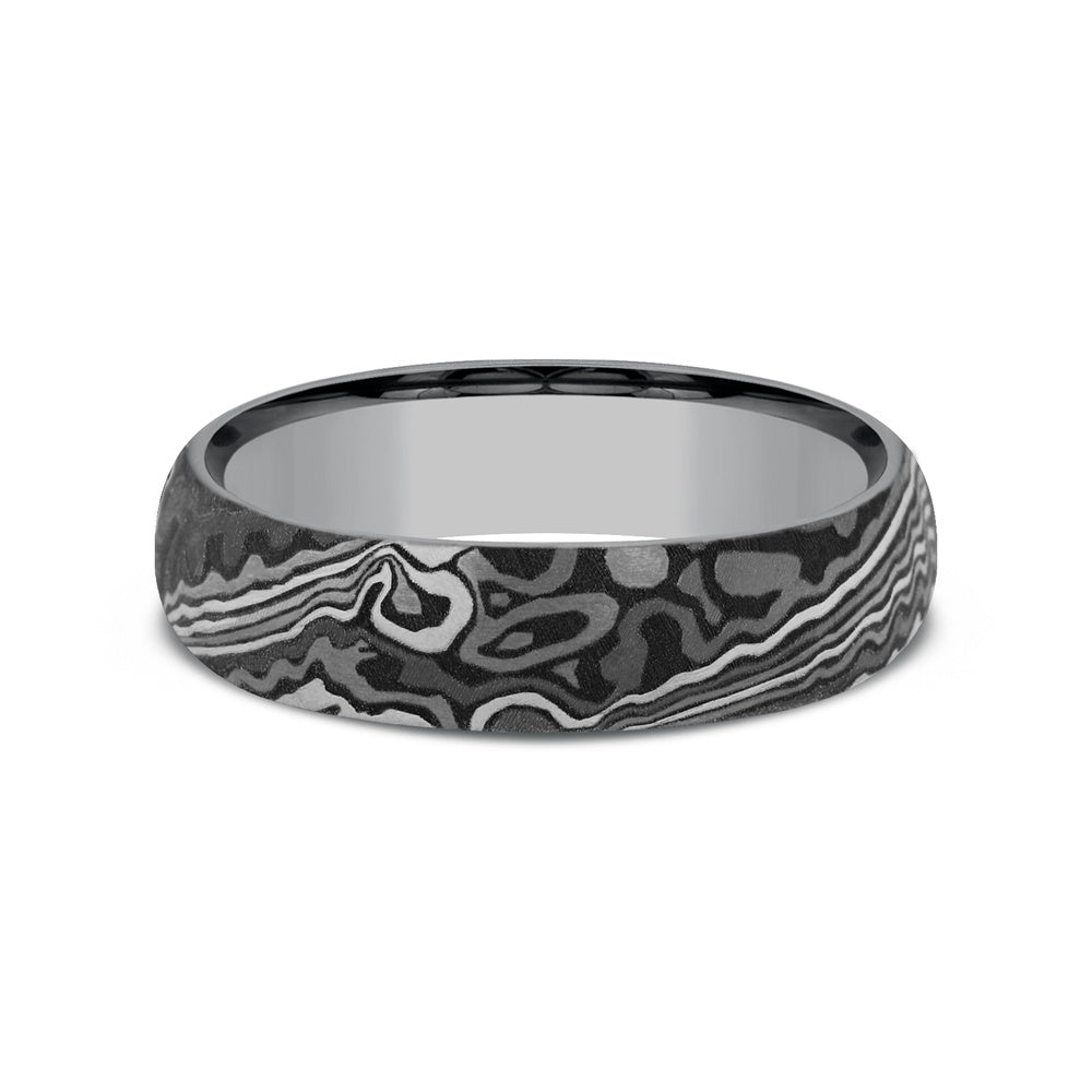 The Acid Etch Men's Wedding Band in Grey Tantalum - 6mm Width by Tantalum