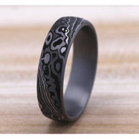 The Acid Etch Men's Wedding Band in Grey Tantalum - 6mm Width by Tantalum