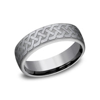 The Adare Men's Wedding Band in Grey Tantalum - 6.5mm Width by Tantalum